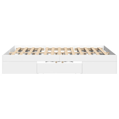 Bed Frame without Mattress White 120x200 cm Engineered Wood