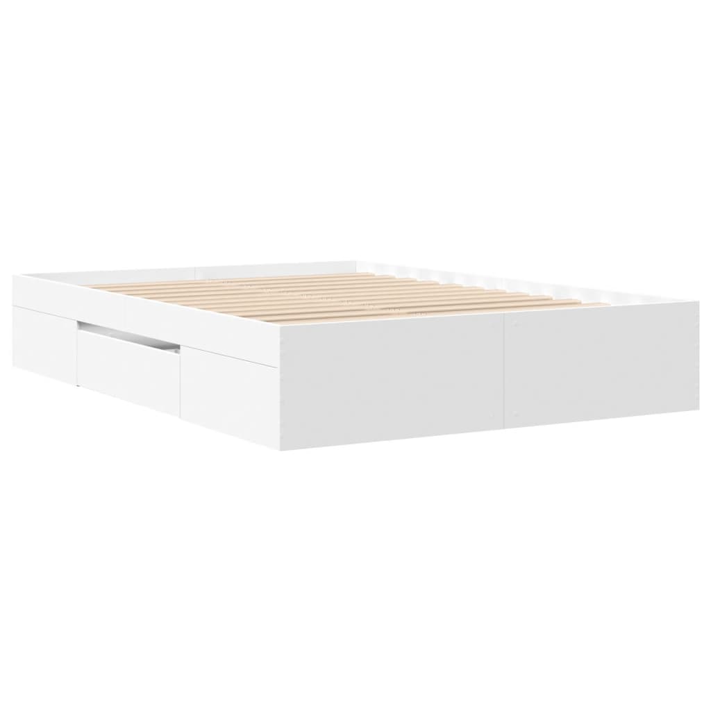 Bed Frame without Mattress White 120x200 cm Engineered Wood