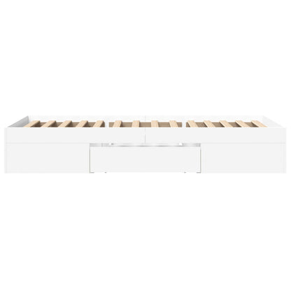 Bed Frame without Mattress White 90x200 cm Engineered Wood