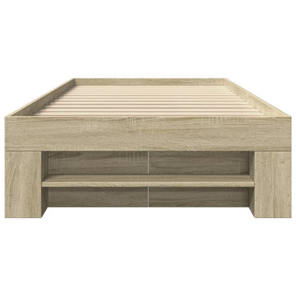 Bed Frame without Mattress Sonoma Oak 90x200 cm Engineered Wood