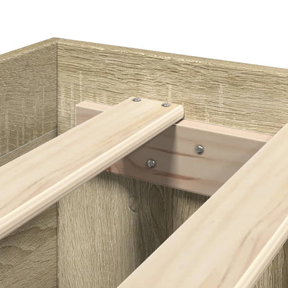 Bed Frame without Mattress Sonoma Oak 120x190 cm Small Double Engineered Wood