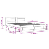 Bed Frame with Headboard Smoked Oak 150x200 cm King Size Engineered Wood