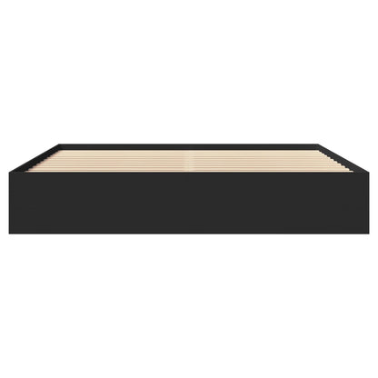 Bed Frame | Black | Engineered wood | Double Bed | Bed Frame