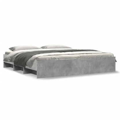 Bed Frame | Concrete Grey | Engineered Wood, Plywood | 200 x 200 cm