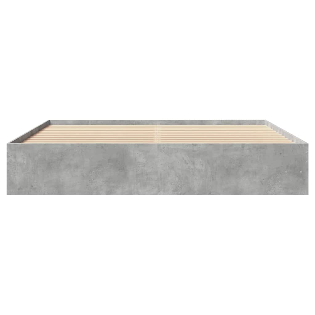 Bed Frame | Concrete Grey | Engineered Wood, Plywood | 200 x 200 cm