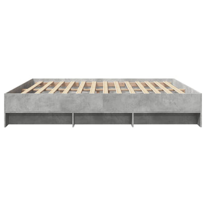 Bed Frame | Concrete Grey | Engineered Wood, Plywood | 200 x 200 cm
