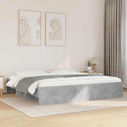 Bed Frame | Concrete Grey | Engineered Wood, Plywood | 200 x 200 cm