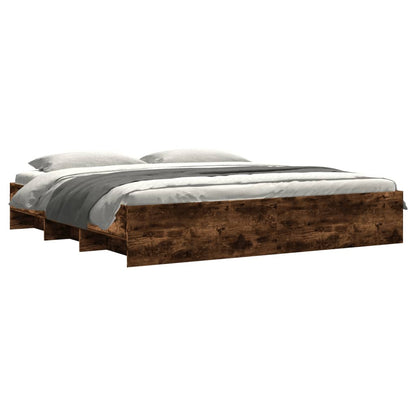 Bed Frame | Smoked Oak | Engineered wood | Double | Bed Frame