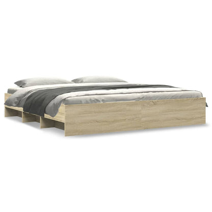 Bed Frame | Sonoma Oak | Engineered wood, Plywood | 180x200 cm Super King