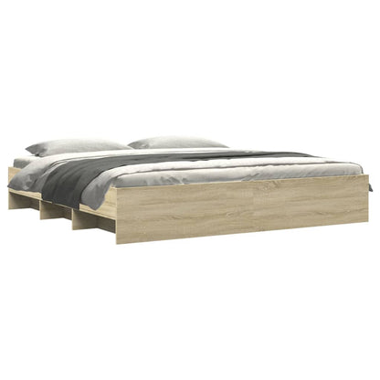 Bed Frame | Sonoma Oak | Engineered wood, Plywood | 180x200 cm Super King