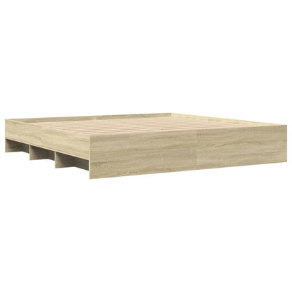 Bed Frame | Sonoma Oak | Engineered wood, Plywood | 180x200 cm Super King
