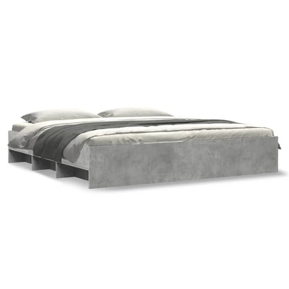 Bed Frame | Concrete Grey | Engineered wood | King | Storage | Bed Frame