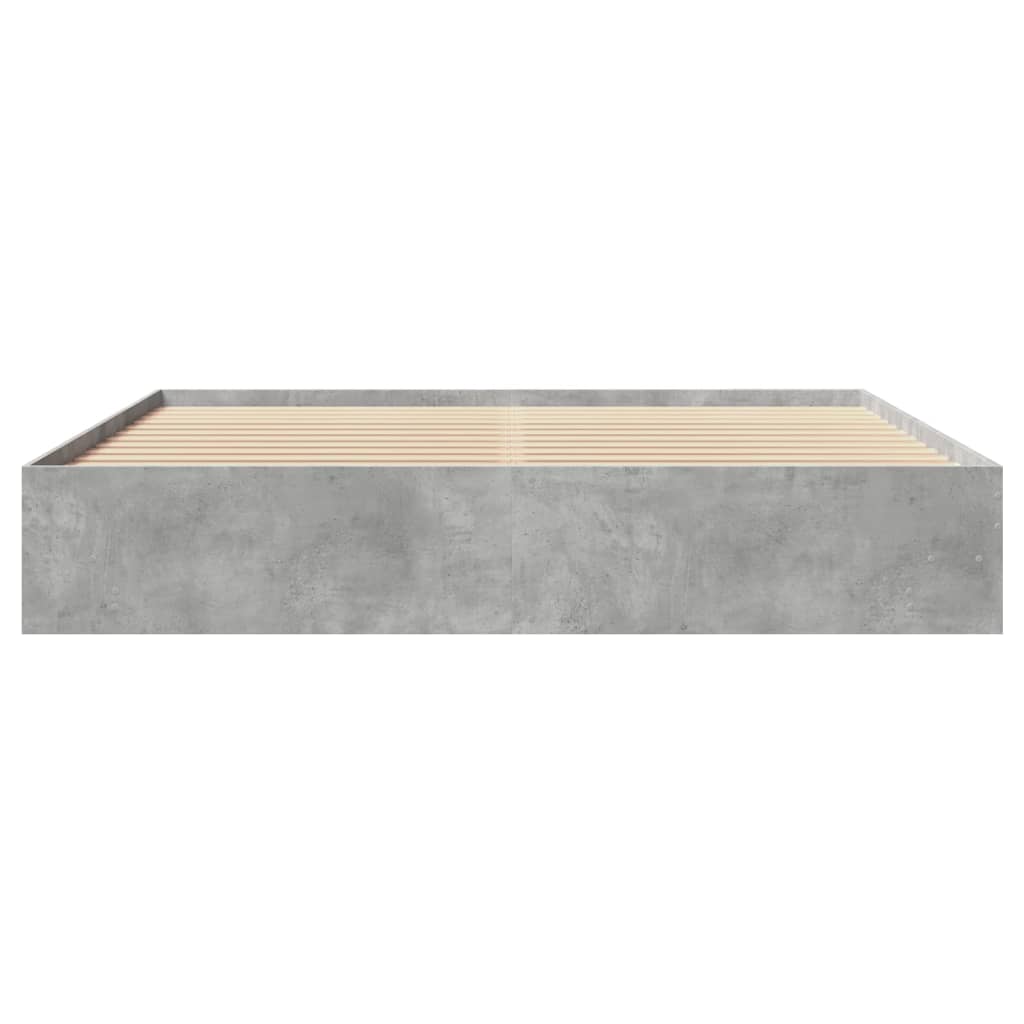 Bed Frame | Concrete Grey | Engineered wood | King | Storage | Bed Frame
