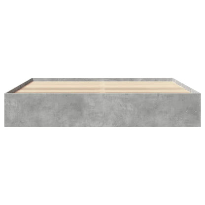 Bed Frame | Concrete Grey | Engineered wood | King | Storage | Bed Frame