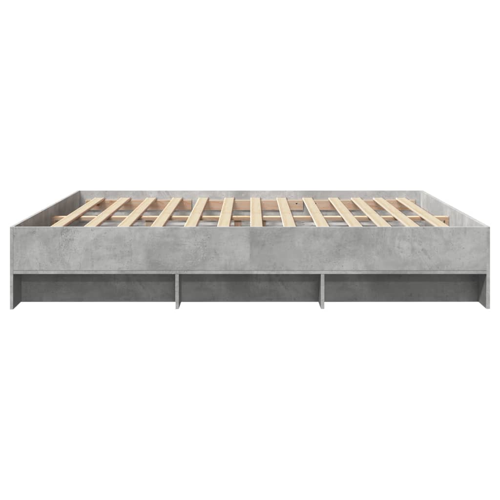 Bed Frame | Concrete Grey | Engineered wood | King | Storage | Bed Frame
