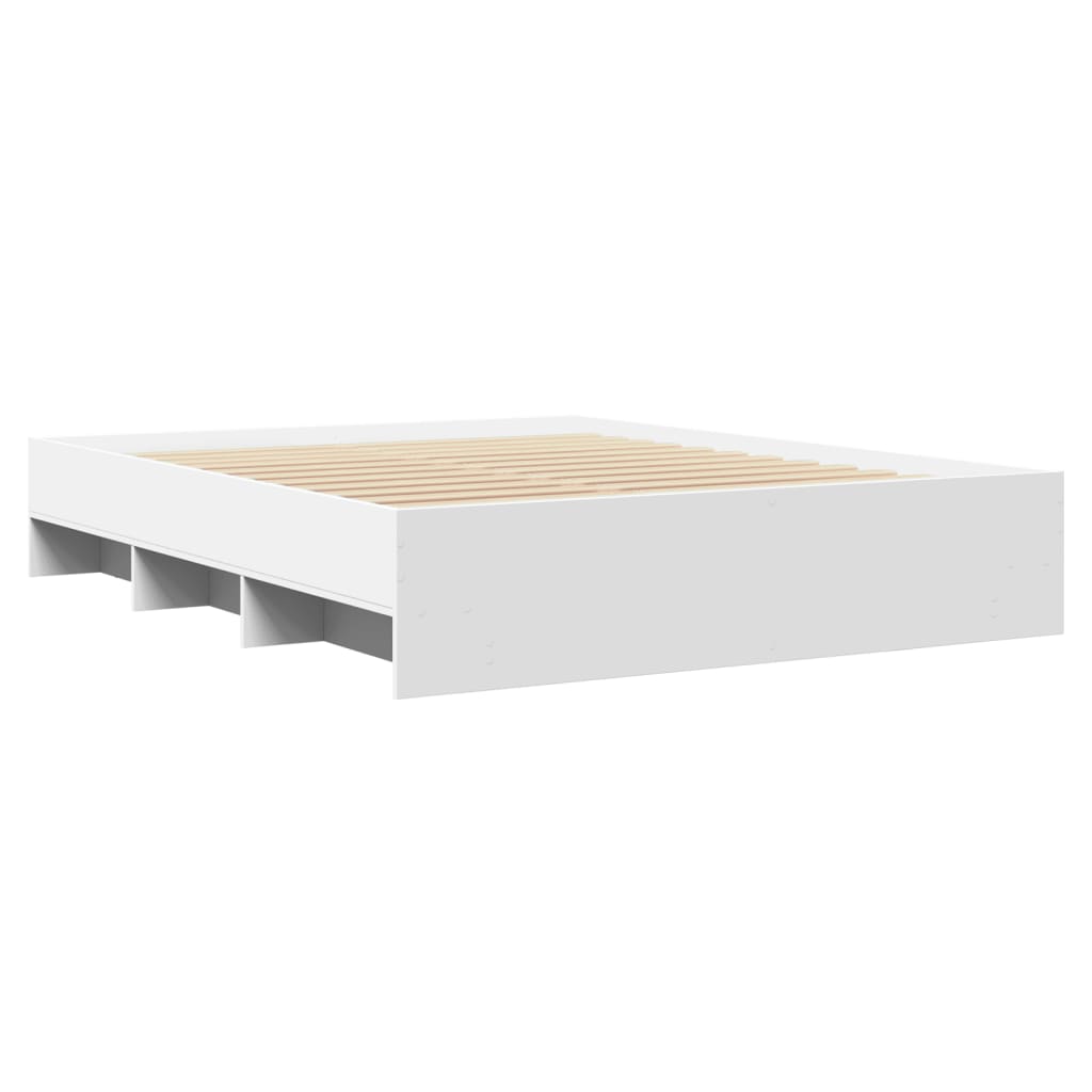 Bed Frame | White | Engineered wood | Double | Bed Frame | Rectangular