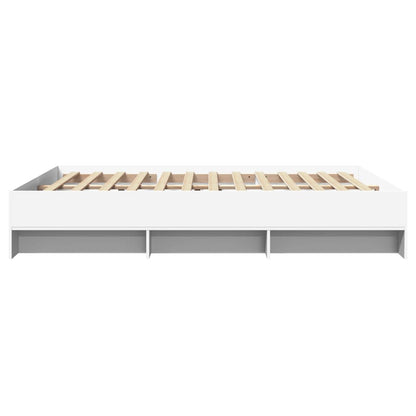 Bed Frame | White | Engineered wood | Double | Bed Frame | Rectangular