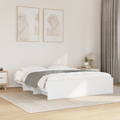 Bed Frame | White | Engineered wood | Double | Bed Frame | Rectangular