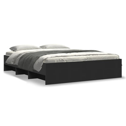 Bed Frame | Black | Engineered Wood | Double | Storage | Bed Frame