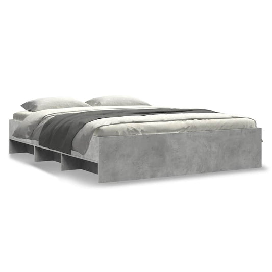 Bed Frame without Mattress Concrete Grey 160x200cm Engineered Wood
