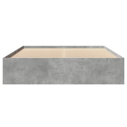 Bed Frame | Concrete grey | Engineered wood, Plywood | Double | Bed Frame