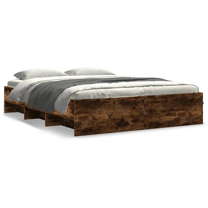 Bed Frame | Smoked Oak | Engineered wood | 160x200 cm | Bed Frame