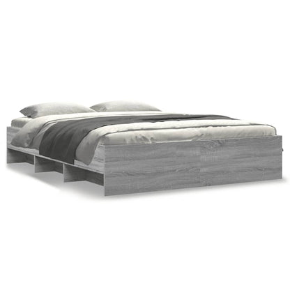 Bed Frame | Grey Sonoma | Engineered wood, Plywood | Double | Bed Frame