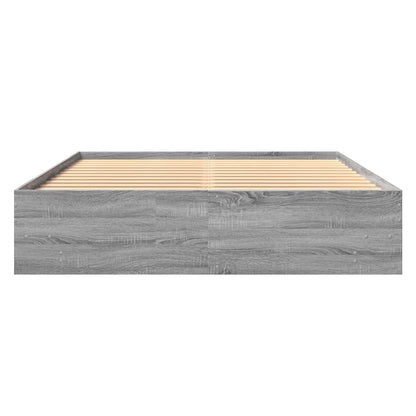 Bed Frame | Grey Sonoma | Engineered wood, Plywood | Double | Bed Frame