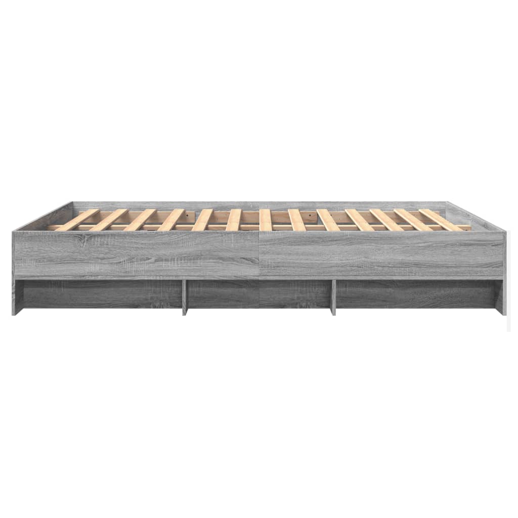 Bed Frame | Grey Sonoma | Engineered wood, Plywood | Double | Bed Frame