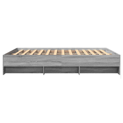 Bed Frame | Grey Sonoma | Engineered wood, Plywood | Double | Bed Frame