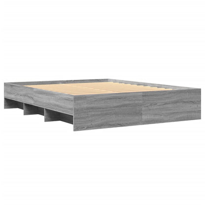 Bed Frame | Grey Sonoma | Engineered wood, Plywood | Double | Bed Frame