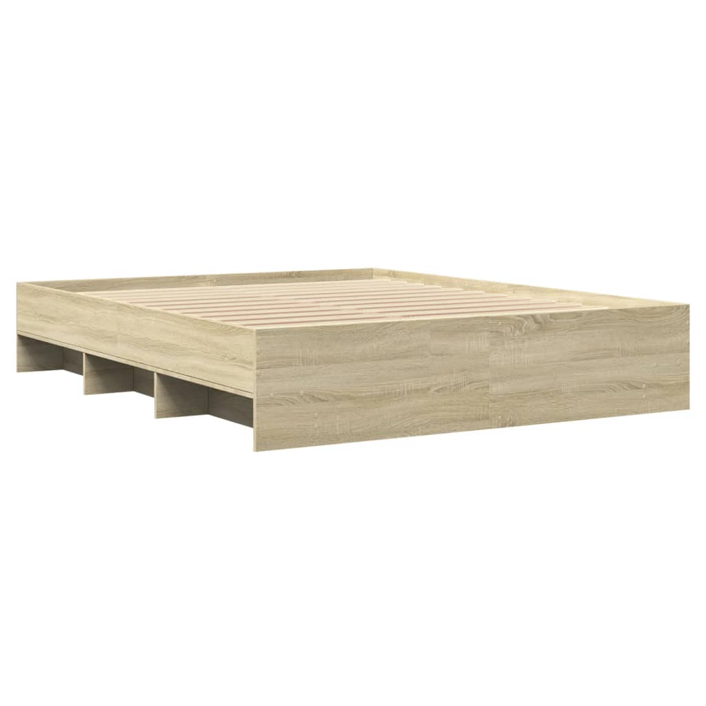 Bed Frame | Sonoma oak | Engineered wood, Plywood | King | Bed Frame