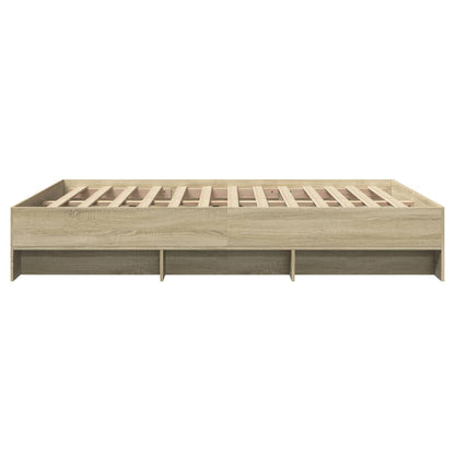 Bed Frame | Sonoma oak | Engineered wood, Plywood | King | Bed Frame