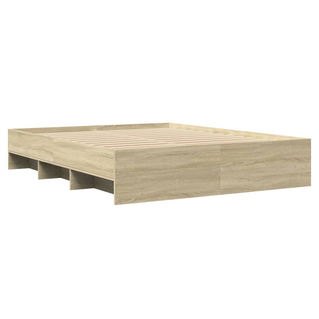 Bed Frame | Sonoma oak | Engineered wood, Plywood | King | Bed Frame