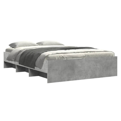 Bed Frame | Concrete grey | Engineered wood frame, plywood slats | Double