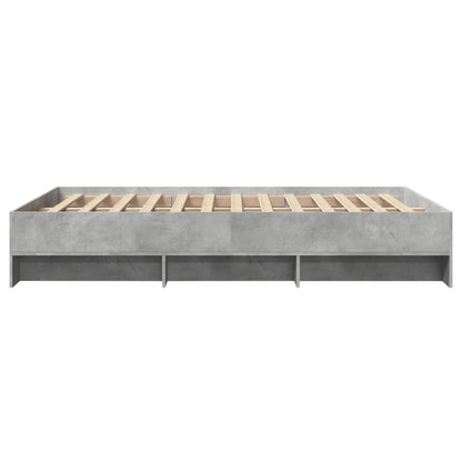 Bed Frame | Concrete grey | Engineered wood frame, plywood slats | Double