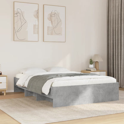 Bed Frame | Concrete grey | Engineered wood frame, plywood slats | Double