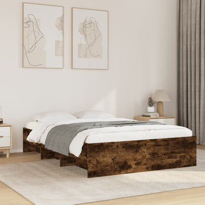 Bed Frame | Smoked Oak | Engineered wood | 140 x 200 cm | Bed Frame