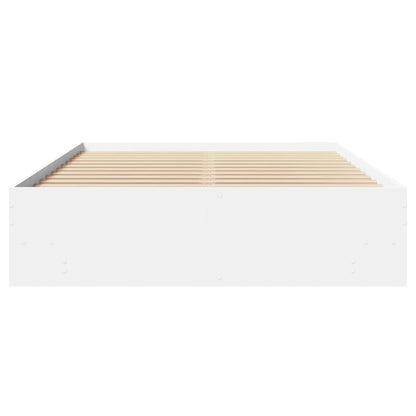 Bed Frame | White | Engineered wood | Double | Bed Frame | Rectangular