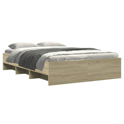 Bed Frame | Sonoma Oak | Engineered Wood, Plywood | 120x200 cm | Storage