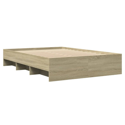 Bed Frame | Sonoma Oak | Engineered Wood, Plywood | 120x200 cm | Storage