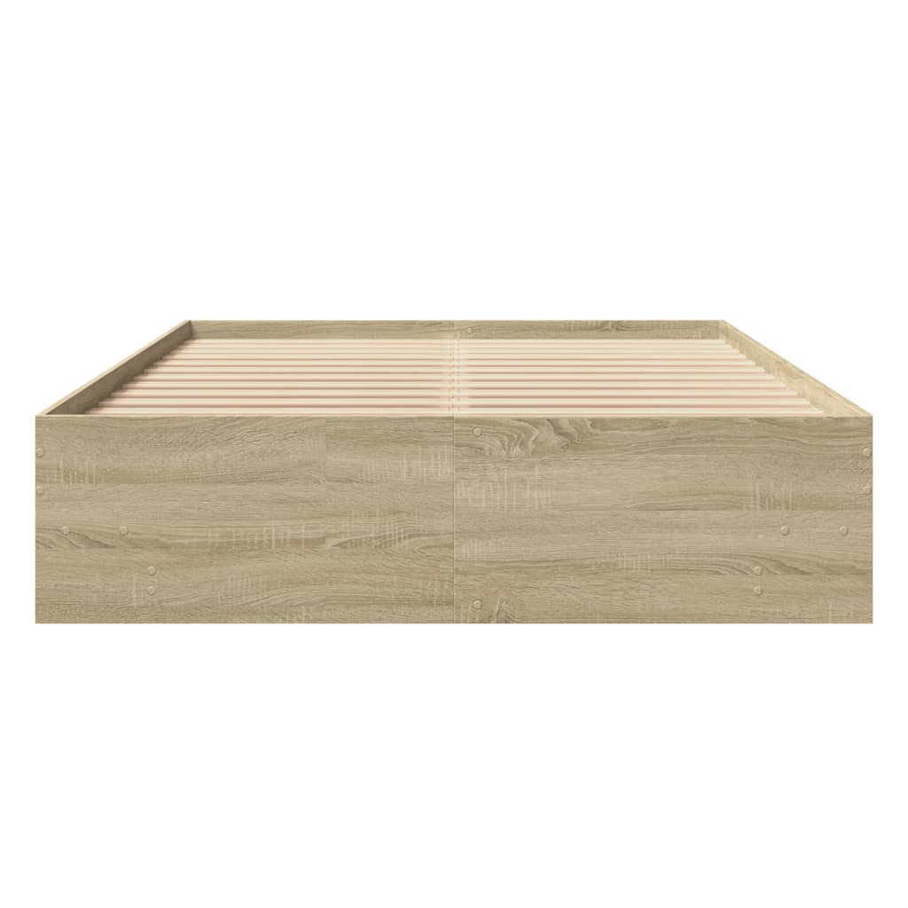Bed Frame | Sonoma Oak | Engineered Wood, Plywood | 120x200 cm | Storage