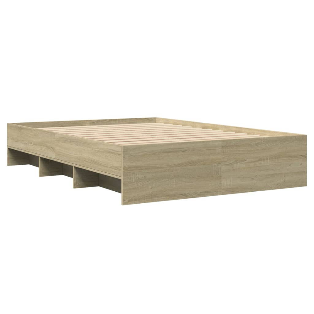 Bed Frame | Sonoma Oak | Engineered Wood, Plywood | 120x200 cm | Storage
