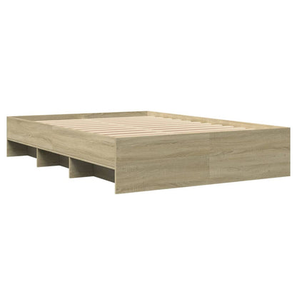 Bed Frame | Sonoma Oak | Engineered Wood, Plywood | 120x200 cm | Storage
