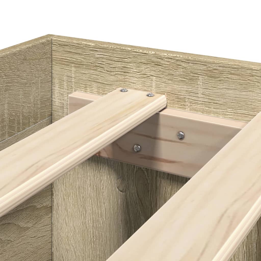 Bed Frame | Sonoma Oak | Engineered Wood, Plywood | 120x200 cm | Storage