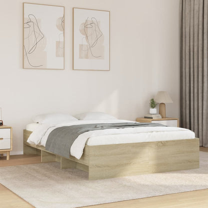 Bed Frame | Sonoma Oak | Engineered Wood, Plywood | 120x200 cm | Storage