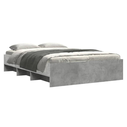 Bed Frame | Concrete Grey | Engineered Wood | Double | Bed Frame