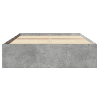 Bed Frame | Concrete Grey | Engineered Wood | Double | Bed Frame