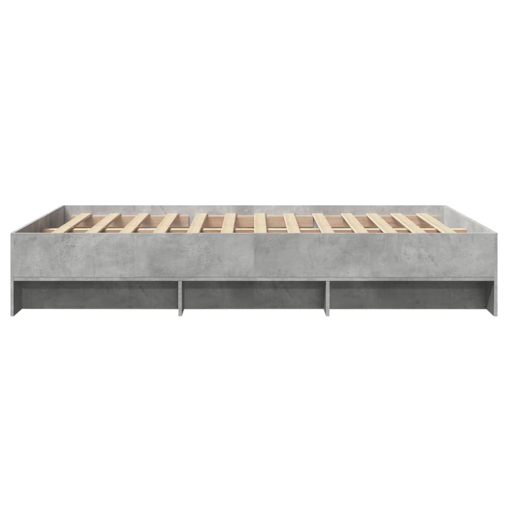 Bed Frame | Concrete Grey | Engineered Wood | Double | Bed Frame