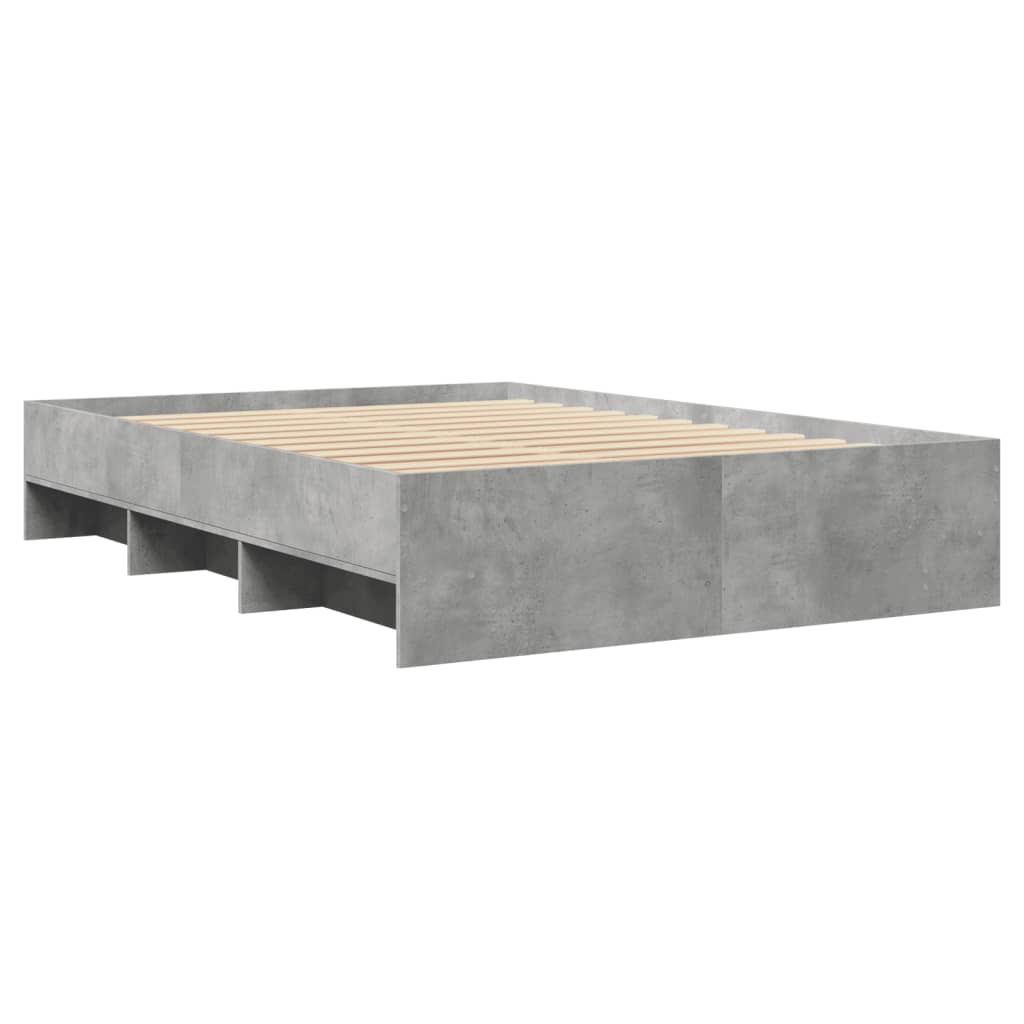 Bed Frame | Concrete Grey | Engineered Wood | Double | Bed Frame